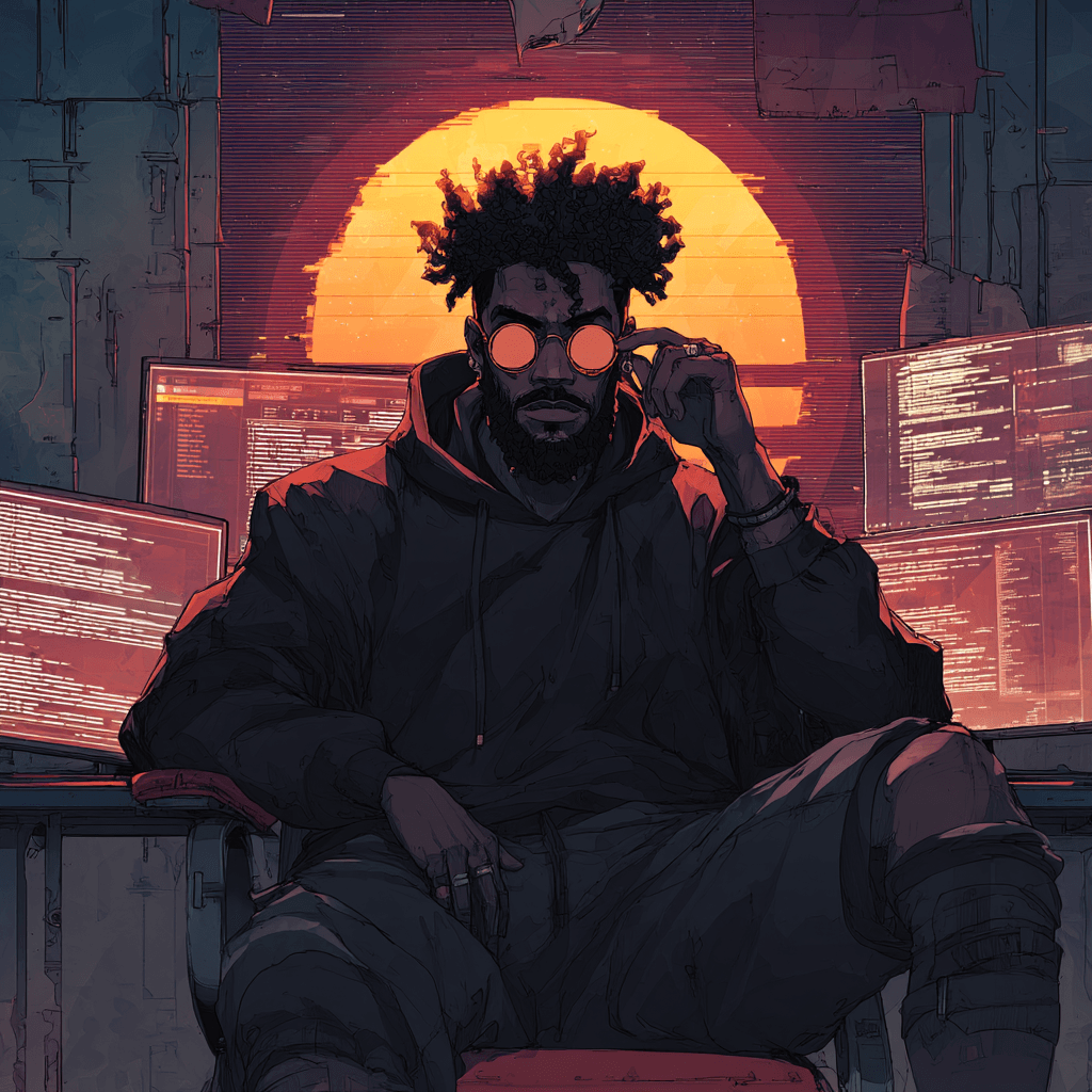 Sunset Coding - Animated Developer Avatar